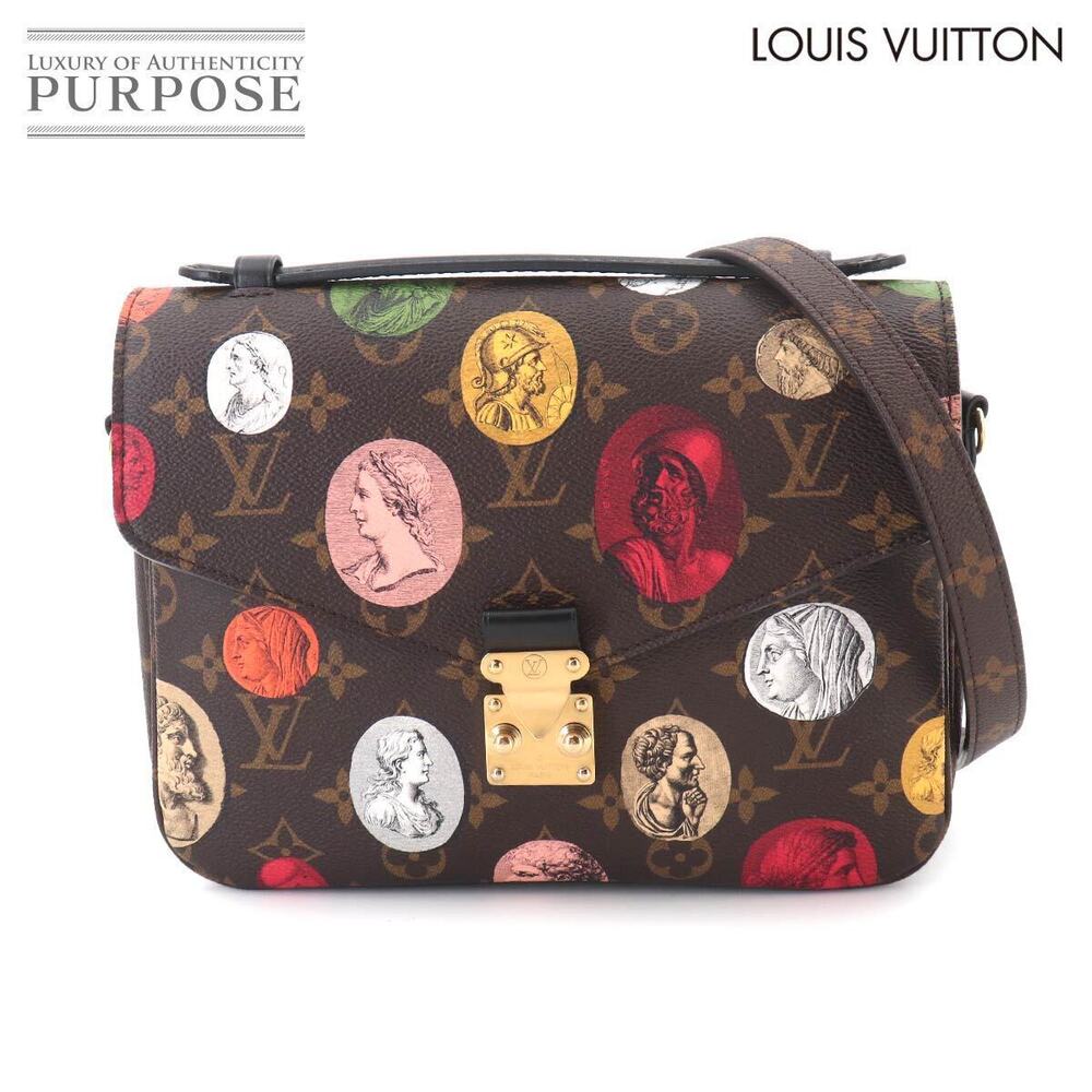 Louis Vuitton Pochette Metis Monogram Cameo Shoulder Bag Canvas Leather Brown